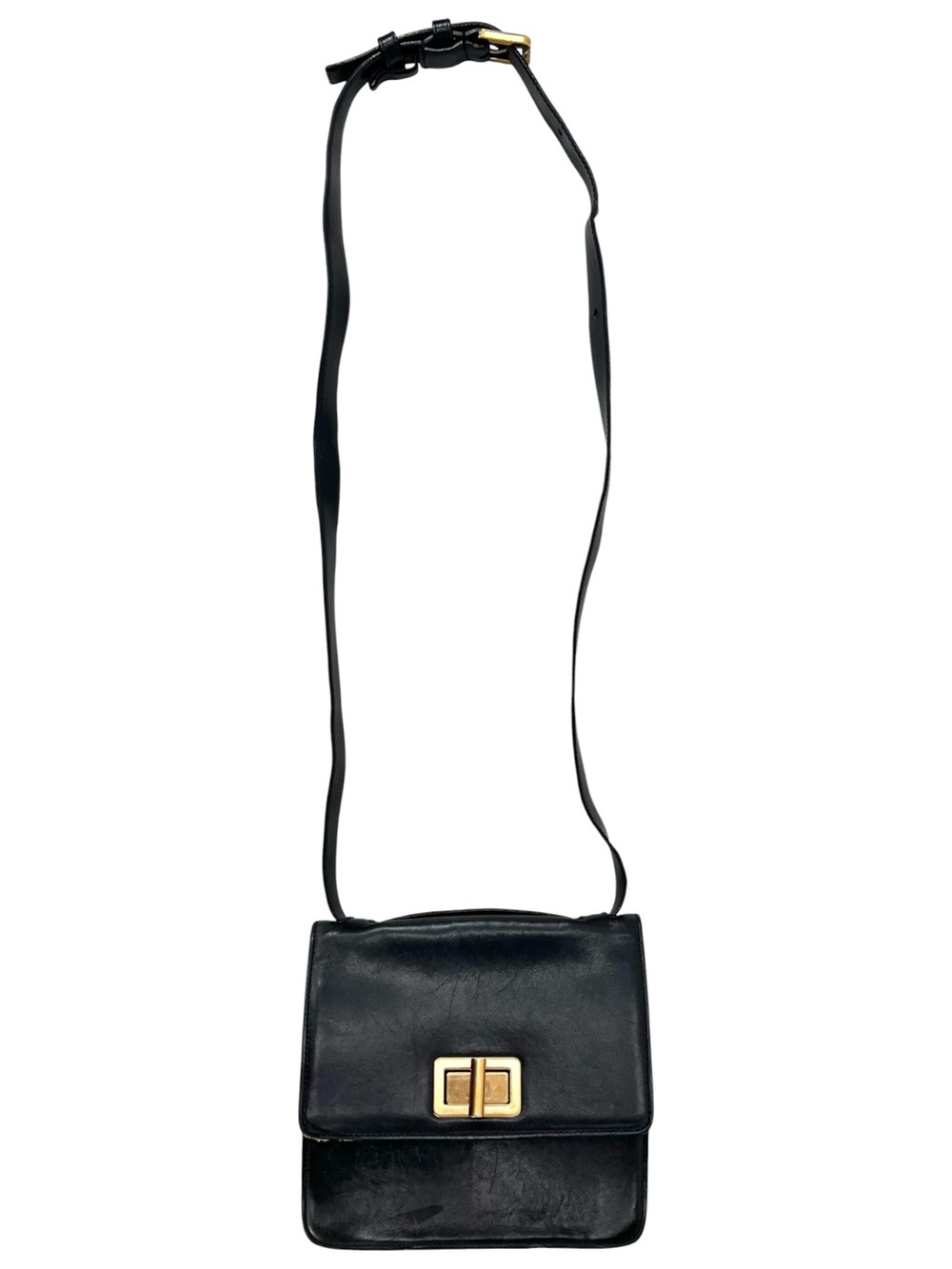 Authenticated Chloe Black Leather Box Crossbody Bag with Authenticity Card - Picture 15 of 16